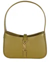 Saint Laurent Green Leather Mini Le 5 À 7 Hobo (authentic Pre-loved)