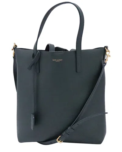 Saint Laurent Green Leather Toy Shopping Tote (authentic Pre-loved)