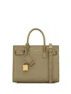 Saint Laurent Sac De Jour Nano In Smooth Leather In Green