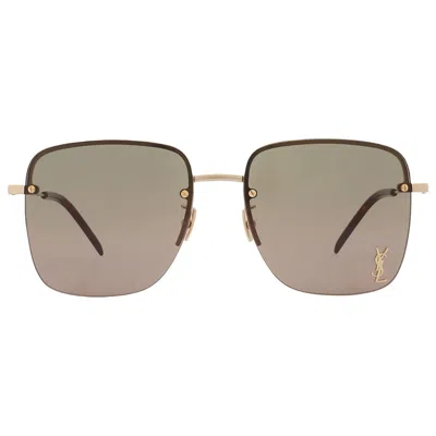SAINT LAURENT SAINT LAURENT GREEN SQUARE LADIES SUNGLASSES SL 312M 003 58