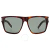 Saint Laurent Green Square Ladies Sunglasses Sl 424 003 56 In Green