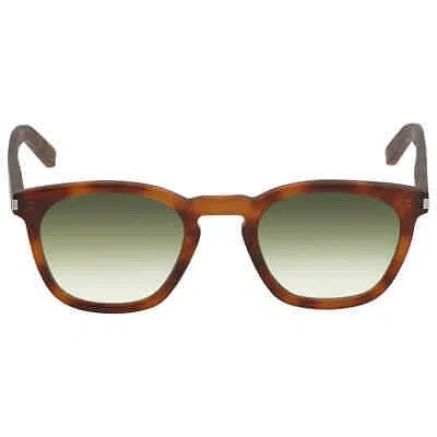 Pre-owned Saint Laurent Green Square Unisex Sunglasses Sl 28 042 49 Sl 28 042 49