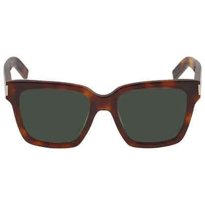 Pre-owned Saint Laurent Green Square Unisex Sunglasses Sl 507 003 54 Sl 507 003 54