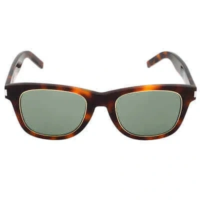 Pre-owned Saint Laurent Green Square Unisex Sunglasses Sl 51 Rim 003 50 Sl 51 Rim 003 50