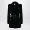 Saint Laurent Velvet Safari Jacket Belted Waist