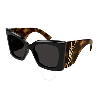 Saint Laurent Grey Butterfly Ladies Sunglasses Sl M119 Blaze 003 54 In Black