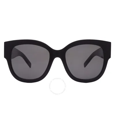 Saint Laurent Grey Butterfly Ladies Sunglasses Sl M95/f 001 56 In Black