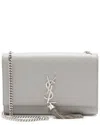 Saint Laurent Grey Calfskin Kate Tassel Medium Shoulder Bag (authentic Pre-loved)
