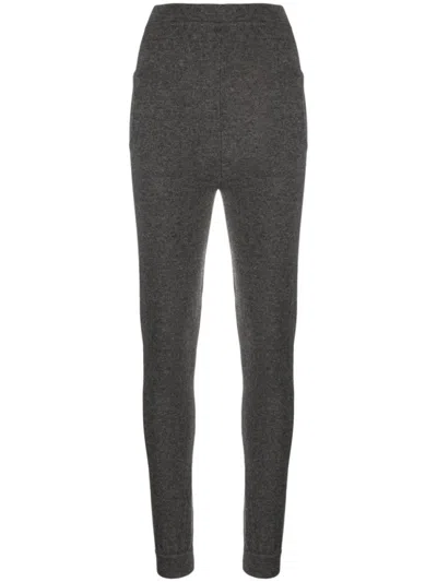 Saint Laurent Tapered-leg Cashmere Trousers In Grey