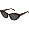 Saint Laurent Grey Cat Eye Ladies Sunglasses Sl 213 Lily 016 52