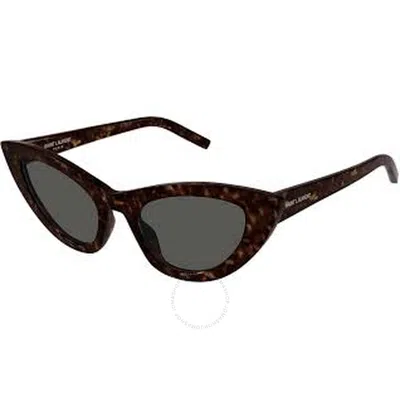Saint Laurent Grey Cat Eye Ladies Sunglasses Sl 213 Lily 016 52