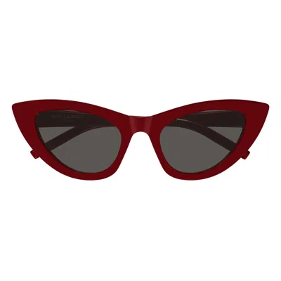 Saint Laurent Grey Cat Eye Ladies Sunglasses Sl 213 Lily 018 52 In Red