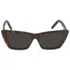 Saint Laurent Grey Cat Eye Ladies Sunglasses Sl 276 Mica 002 53 In Grey