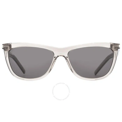 Saint Laurent Grey Cat Eye Ladies Sunglasses Sl 515 006 58 In Brown / Grey