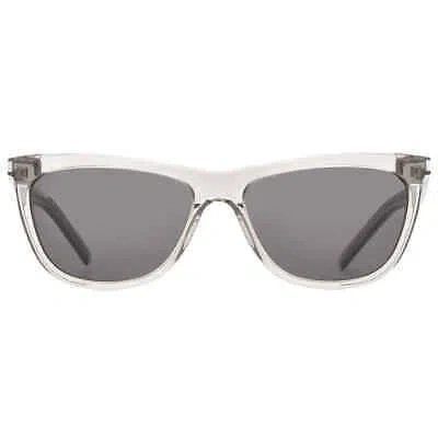 Pre-owned Saint Laurent Grey Cat Eye Ladies Sunglasses Sl 515 006 58 Sl 515 006 58 In Gray