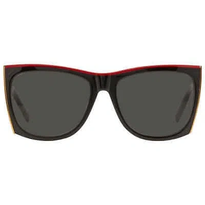 Pre-owned Saint Laurent Grey Cat Eye Ladies Sunglasses Sl 539 Paloma 001 58 Sl 539 Paloma In Gray