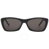 Saint Laurent Rectangular Frame Sunglasses Dark Lenses In Black / Grey