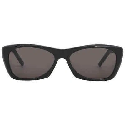 Pre-owned Saint Laurent Grey Cat Eye Ladies Sunglasses Sl 613 001 58 Sl 613 001 58 In Gray