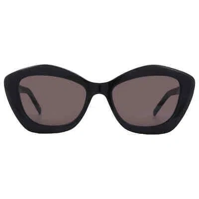 Pre-owned Saint Laurent Grey Cat Eye Ladies Sunglasses Sl 68 001 54 Sl 68 001 54 In Gray