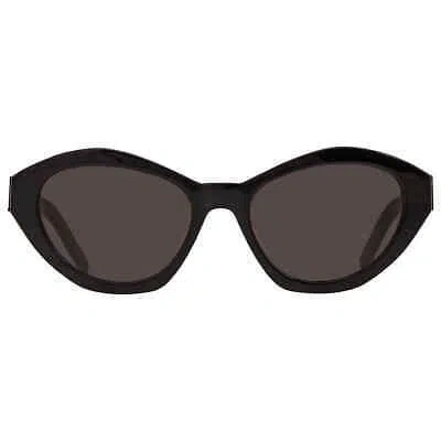 Pre-owned Saint Laurent Grey Cat Eye Ladies Sunglasses Sl M60 001 54 Sl M60 001 54 In Gray