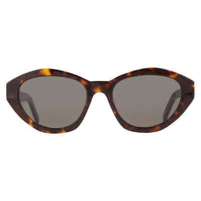 Pre-owned Saint Laurent Grey Cat Eye Ladies Sunglasses Sl M60 002 54 Sl M60 002 54 In Gray