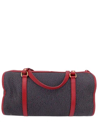 Saint Laurent Grey Cotton Handbag (authentic Pre-loved)