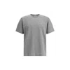 Saint Laurent Cassandre Cotton Blend T-shirt In Gray