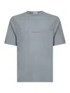 Saint Laurent Grey Cotton  T-shirt In Gray