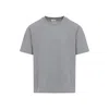 Saint Laurent Cassandre Cotton Blend T-shirt In Grey