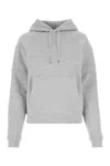 Saint Laurent Cotton Sweatshirt With Embroidered Logo In Grey