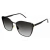 Saint Laurent Grey Gradient Oversized Ladies Sunglasses Sl M98 002 62