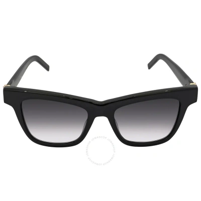 Saint Laurent Grey Gradient Square Unisex Sunglasses Sl M106 002 52 In Black / Grey