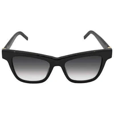 Pre-owned Saint Laurent Grey Gradient Square Unisex Sunglasses Sl M106 002 52 In Gray