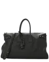 Saint Laurent Grey Grained Calfskin Leather Sac De Jour Souple Duffle 36h  (authentic Pre-loved) In Black