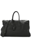 Saint Laurent Grey Grained Calfskin Leather Sac De Jour Souple Duffle 36h  (authentic Pre-loved) In Black