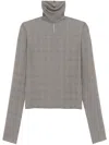Saint Laurent Oberteil Mit Transparentem Karomuster In Grey