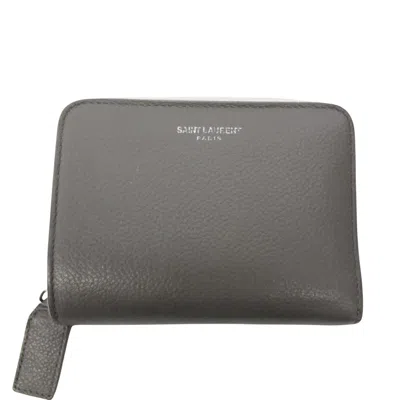 Saint Laurent Grey Leather Wallet  ()