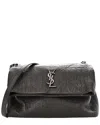 Saint Laurent Grey Leather West Fold-over (authentic Pre-loved)