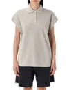 Saint Laurent Cassandra Cap Sleeve Polo Top