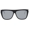 Saint Laurent Grey Mirror Rectangular Unisex Sunglasses Sl 1 001 59 In Grey