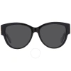 SAINT LAURENT SAINT LAURENT GREY OVAL LADIES SUNGLASSES SL M3 002 55