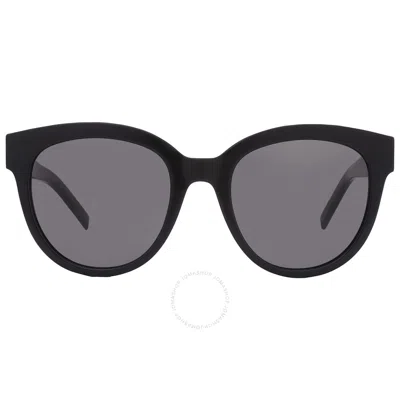 Saint Laurent Grey Round Ladies Sunglasses Sl M29 003 52 In Grey/black