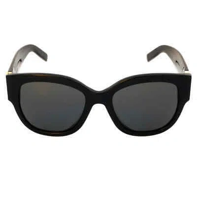 Pre-owned Saint Laurent Grey Round Ladies Sunglasses Sl M95/f 005 56 Sl M95/f 005 56 In Gray
