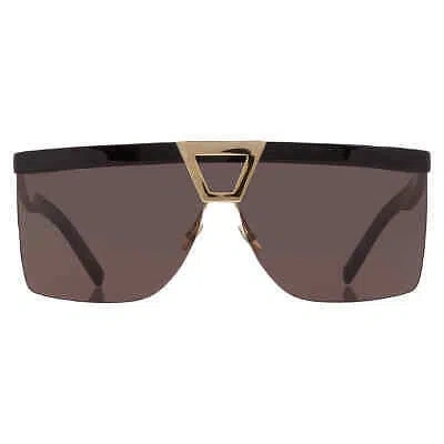 Pre-owned Saint Laurent Grey Shield Ladies Sunglasses Sl 537 Palace 001 99 Sl 537 Palace In Gray