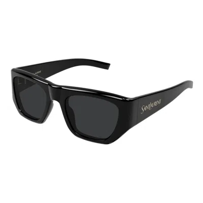Saint Laurent Grey Square Ladies Sunglasses Sl 740 005 52 In Black