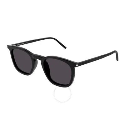 Saint Laurent Grey Square Men's Sunglasses Sl 623 001 49 In Brown