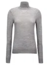 Saint Laurent Wool Turtleneck In Grey