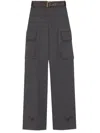Saint Laurent Grey Wide Leg Pants In Grey