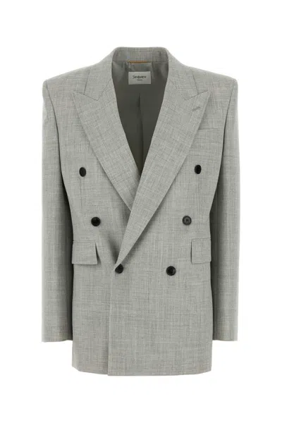 Saint Laurent Grey Wool Blazer