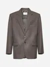 Saint Laurent Brown Single-breasted Jacket In Wool Men